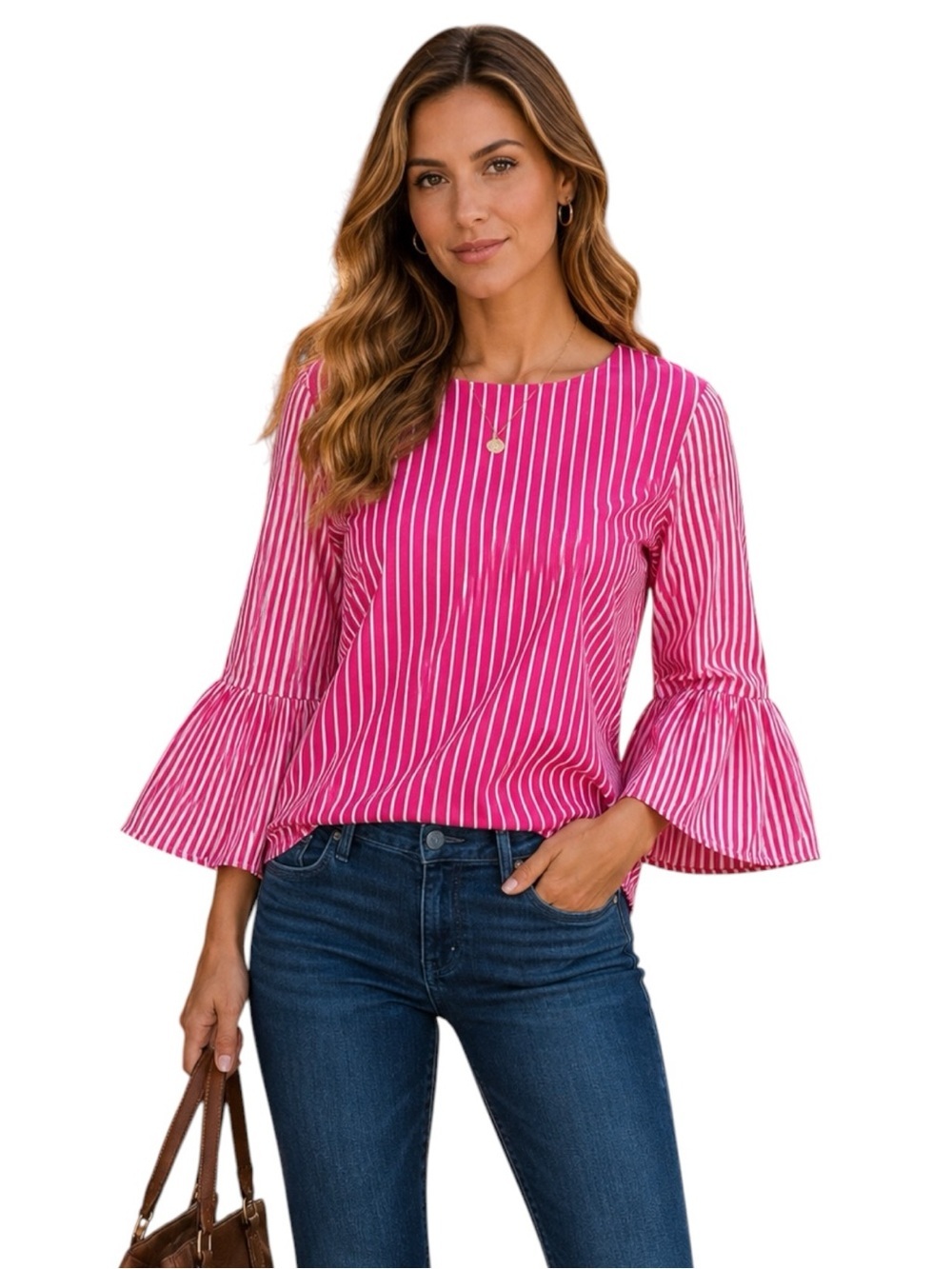 Dalia | Ruffle Sleeve Blouse Sz L EUC